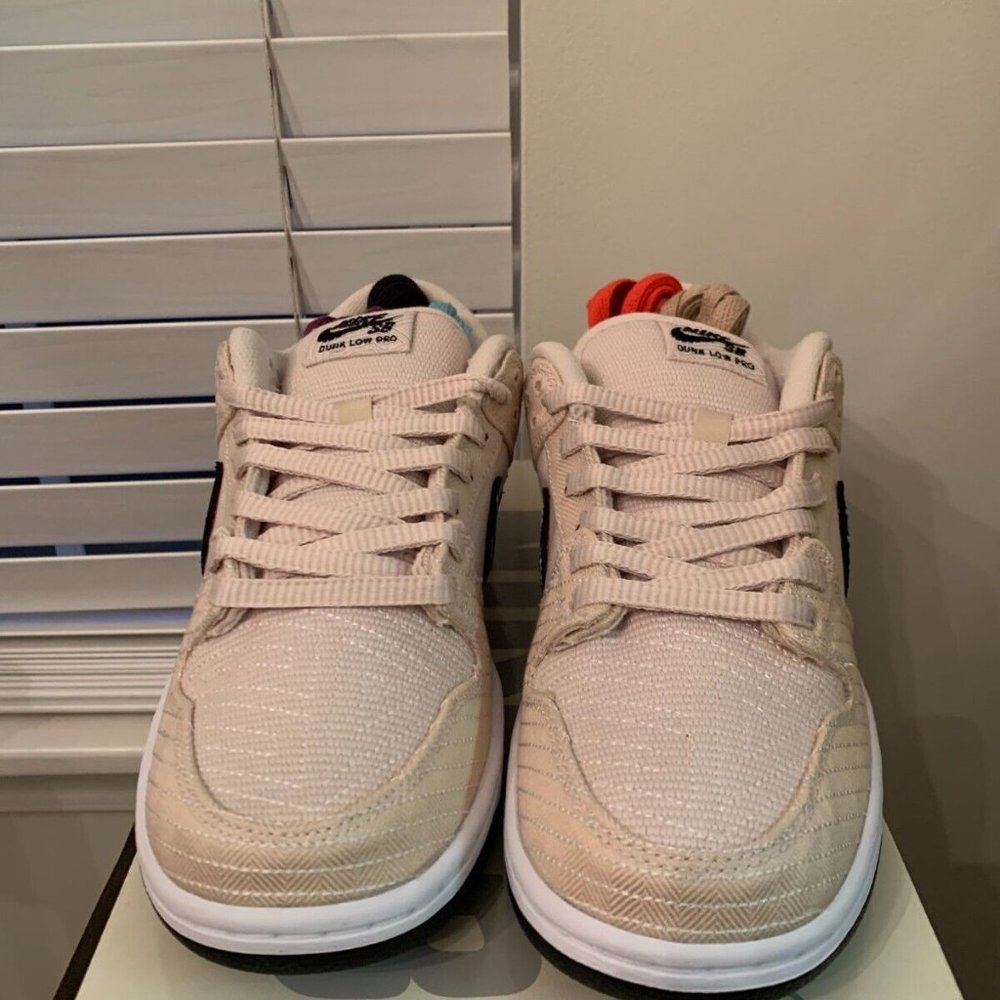 Nike SB Dunk Low Pro QS Albino & Preto Fossil - Picture 4 of 4